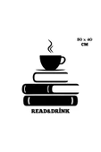 Kahve Ve Kitap Köşesi Duvar özel yeni sticker Yapıştırma (Su Ve Nemden Etkilenmez) - 3