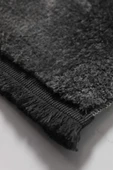 Püsküllü Peluş Kaydırmaz Taban 2li Paspas Takımı - Antrasit - 3