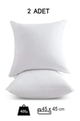 2 Adet Boncuk Silikon Kırlent İçi Yastık 400 Gr 45x45 Cm - 1