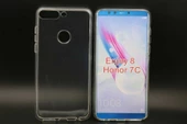 Huawei Honor 7C Kılıf Zore Şeffaf İnce ve Esnek Süper Silikon thumbnail 2