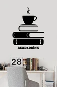 Kahve Ve Kitap Köşesi Duvar özel yeni sticker Yapıştırma (Su Ve Nemden Etkilenmez) - 1