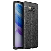 Xiaomi Poco X3 Kılıf Zore Niss Deri Desenli Silikon Kılıf - 1