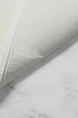 Püsküllü Peluş Kaydırmaz Taban 2li Paspas Takımı - Beyaz - 2