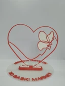 Sevgi Dolu Kelebek 3D Baskılı Dekor Sevgililer Günü veya Yıldönümleri için Romantik Hediye - 7