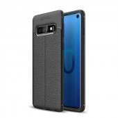 Galaxy S10 Kılıf Zore Niss Deri Desenli Silikon Kılıf thumbnail 1