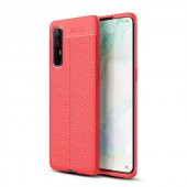 Oppo Reno 3 Pro 5G Kılıf Zore Niss Deri Desenli Silikon Kılıf - 2