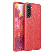 Galaxy S21 FE Kılıf Zore Niss Deri Desenli Silikon Kılıf - 3
