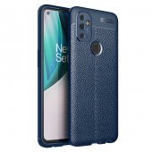 One Plus Nord N100 Kılıf Zore Niss Deri Desenli Silikon Kılıf - 3