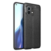 Xiaomi Mi 11 Kılıf Zore Niss Deri Desenl Silikon Kılıf - 2