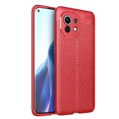 Xiaomi Mi 11 Kılıf Zore Niss Deri Desenl Silikon Kılıf - 4