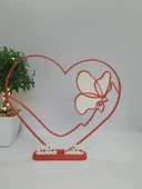 Sevgi Dolu Kelebek 3D Baskılı Dekor Sevgililer Günü veya Yıldönümleri için Romantik Hediye - 1