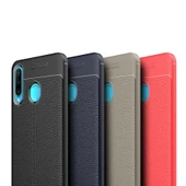 Huawei P30 Lite Kılıf Zore Niss Deri Desenli Silikon Kılıf - 5