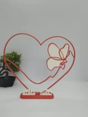 Sevgi Dolu Kelebek 3D Baskılı Dekor Sevgililer Günü veya Yıldönümleri için Romantik Hediye - 4