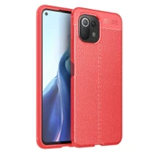 Xiaomi Mi 11 Lite Kılıf Zore Niss Deri Desenli Silikon Kılıf - 1