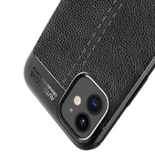 Apple iPhone 12 Kılıf Zore Niss Deri Desenli Silikon Kılıf thumbnail 7