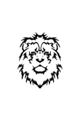 Aslan Kafası 2 Duvar Dekor Sticker 40 X 48 Cm - 1