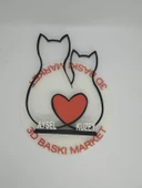 Sevgi Dolu Kediler 3D Baskılı Dekor Sevgililer Günü veya Yıldönümleri için Romantik Hediye - 8