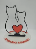 Sevgi Dolu Kediler 3D Baskılı Dekor Sevgililer Günü veya Yıldönümleri için Romantik Hediye - 7