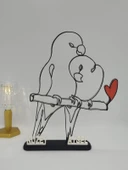 Dalda Aşk Kuşları 3D Baskılı Dekor Sevgililer Günü veya Yıldönümleri için Romantik Hediye - 5