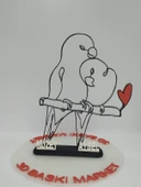 Dalda Aşk Kuşları 3D Baskılı Dekor Sevgililer Günü veya Yıldönümleri için Romantik Hediye - 7