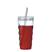Mien Dayanıklı Pipetli Cam Meşrubat Bardağı 480 ml -1336 - 1