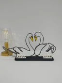 Sevgi Dolu Kuğular 3D Baskılı Dekor Sevgililer Günü veya Yıldönümleri için Romantik Hediye - 5