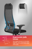 Metta Ergolife Sit 10 Ergonomik Fileli Yönetici Koltuğu / Ofis Sandalyesi  - 13E.D.1.2A2 - 2
