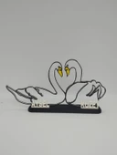 Sevgi Dolu Kuğular 3D Baskılı Dekor Sevgililer Günü veya Yıldönümleri için Romantik Hediye - 6