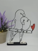 Dalda Aşk Kuşları 3D Baskılı Dekor Sevgililer Günü veya Yıldönümleri için Romantik Hediye - 3