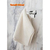 Banyo Bornoz Havlu Asma Askısı Lavabo Çatal 2'li Metal Sağlam Aparat Krom Askılık Vidalı - 4