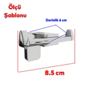Banyo Bornoz Havlu Asma Askısı Lavabo Çatal 2'li Metal Sağlam Aparat Krom Askılık Vidalı - 3
