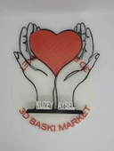 Kalpleri Bir Arada Tutmak 3D Baskılı Dekor Sevgililer Günü veya Yıldönümleri için Romantik Özel Hediye - 8