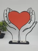 Kalpleri Bir Arada Tutmak 3D Baskılı Dekor Sevgililer Günü veya Yıldönümleri için Romantik Özel Hediye - 4