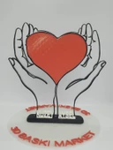 Kalpleri Bir Arada Tutmak 3D Baskılı Dekor Sevgililer Günü veya Yıldönümleri için Romantik Özel Hediye - 7