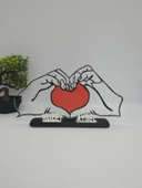 Kişiselleştirilmiş Ellerde Kalp 3D Baskılı Dekor Romantik Sevgililer Günü Hediyesi Kişiye Özel Aşk Hatırası - 4