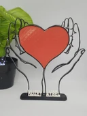 Kalpleri Bir Arada Tutmak 3D Baskılı Dekor Sevgililer Günü veya Yıldönümleri için Romantik Özel Hediye - 2