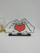 Kişiselleştirilmiş Ellerde Kalp 3D Baskılı Dekor Romantik Sevgililer Günü Hediyesi Kişiye Özel Aşk Hatırası - 5