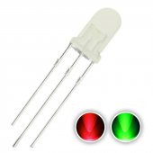 LED-5mm ÇİFT RENK 3 pin KIRMIZI+YEŞİL Ortak.pin-(KATOT) 5RG4P-A2W HTF - 1