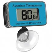 Akvaryum Termometresi AT-1  -50° / +70° LCD Dijital Ekran Su Geçirmez - 1