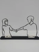 Kişiselleştirilmiş Çift El Sıkışma 3D Baskılı Dekor Sevgililer Günü veya Yıldönümleri için Romantik Özel Hediye - 5