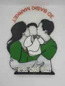 Kişiselleştirilmiş Mutlu Aile 3D Baskı Masa Dekoru Özel Çift Hediyesi Sevgililer Günü, Yıldönümü veya Doğum Günü Hatırası - 8