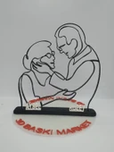 Kişiselleştirilmiş Çift Silüeti 3D Baskılı Dekor Özel Günler İçin Yürek Isıtan Kişiye Özel Hediye - 7