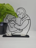 Kişiselleştirilmiş Çift Silüeti 3D Baskılı Dekor Özel Günler İçin Yürek Isıtan Kişiye Özel Hediye - 2