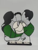 Kişiselleştirilmiş Mutlu Aile 3D Baskı Masa Dekoru Özel Çift Hediyesi Sevgililer Günü, Yıldönümü veya Doğum Günü Hatırası - 6