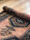 95 x 158 cm Antik Türk Halısı, Nostaljik Uşak Halısı, El Yapımı Yıkanabilir Yün Halı, Vintage Tutkunları İçin Ev Dekoru - 7