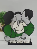 Kişiselleştirilmiş Mutlu Aile 3D Baskı Masa Dekoru Özel Çift Hediyesi Sevgililer Günü, Yıldönümü veya Doğum Günü Hatırası - 1
