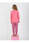 Kız Çocuk Uzun Kollu %100 Pamuklu Pijama Takımı 6/9 Yaş - 4