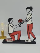 Kişiselleştirilmiş Çift 3D Baskı Masa Dekoru, Özel Çift Masa Dekoru, Sevgililer Günü Hediyesi Sevgililer Günü Hediyesi Yıldönümü Hediye Dekoru - 5