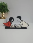 Kişiselleştirilmiş Melek Çift 3D Baskılı Masa Dekoru Benzersiz Sevgililer Günü Hediyesi Yıldönümü Hatırası - 1