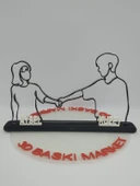 Kişiselleştirilmiş Çift El Sıkışma 3D Baskılı Dekor Sevgililer Günü veya Yıldönümleri için Romantik Özel Hediye - 6